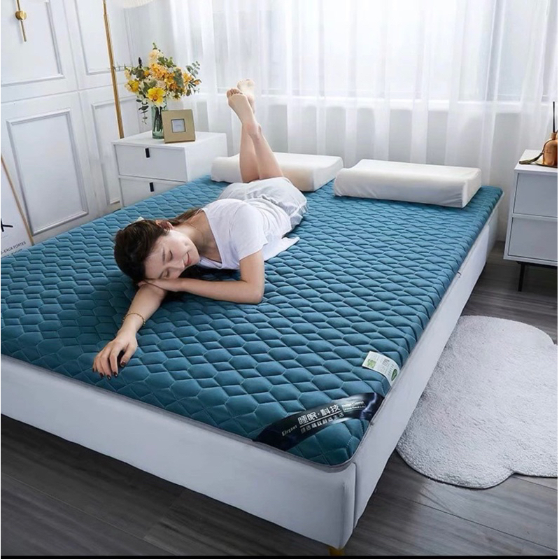 Topper đệm gấp gọn dày 3cm cao cấp kháng khuẩn trải giường trải sàn tiện lợi kích thước 90 - 1m2 -1m4- 1m6 -1m8 _2mx 2m2