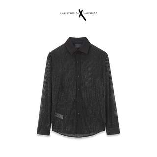 Sơmi kẻ xuyên thấu Lak Studios Sparkling See-through Stripes