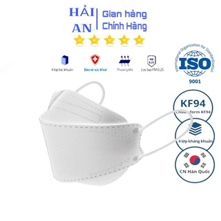 Sét 50 chiếc khẩu trang kf94 HẢI AN MASK chính hãng chống tia UV 4 lớp có giấy kháng khuẩn đủ màu sắc