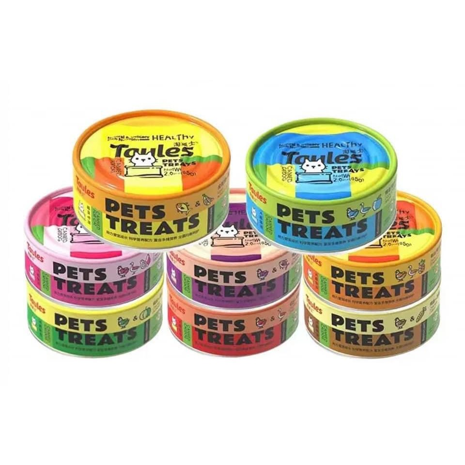Pate Taules lon 85g 8 vị mix quả thơm ngon cho mèo