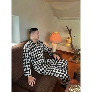 Bộ đồ ngủ nam pijama lụa cao cấp mềm mịn, thoáng mát cr11 - beemanor