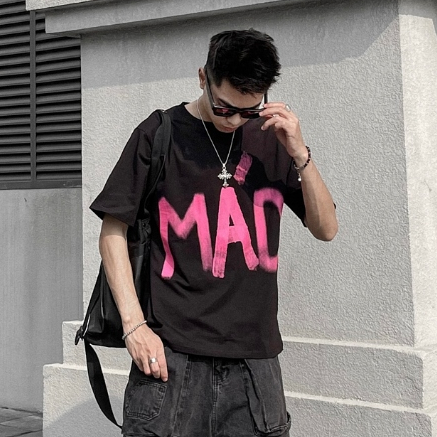 Áo Thun Ngắn Tay In Hình Fancy Tshirt Madmind 100% Premium Cotton - Màu Đen
