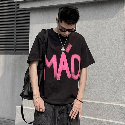 Áo Thun Ngắn Tay In Hình Fancy Tshirt Madmind 100% Premium Cotton - Màu Đen