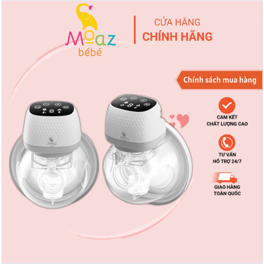 Máy hút sửa rảnh tay Moaz BeBe MB-061, Máy hút sữa thông minh êm và mượt không đau rát