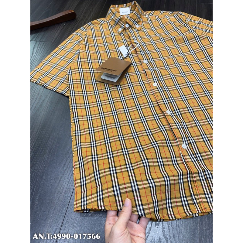 Áo sơ mi cộc tay kẻ bản SUPPER hàng QC cao cấp