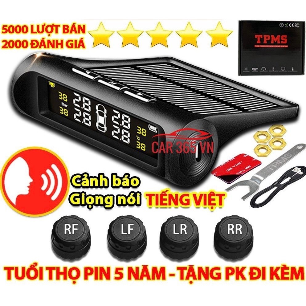 CẢNH BÁO GIỌNG NÓI BẰNG TIẾNG VIỆT, CẢM BIẾN ÁP SUẤT LỐP Ô TÔ XE HƠI GẮN VAN TRONG, ĐỘ CHÍNH XÁC TUYỆT