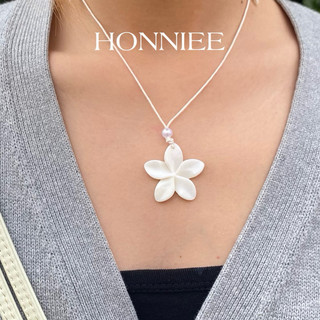   529  Vòng cổ nữ mặt hoa 3cm dây cotton phủ sáp Honniee 