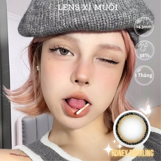 Lens mắt màu nâu tây giãn vừa Honey 0 độ
