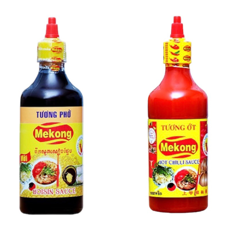 Tương đen Phở/Tương ớt MeKong chai