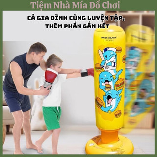 Bộ Đồ Chơi Boxing Bơm Hơi, Tập Võ Đấm Bốc Giúp Bé Rèn Sức Khoẻ Khả Năng Phản Xạ
