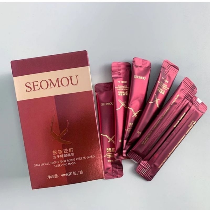 Hộp 20 Mặt Nạ Ngủ Đông Trùng Hạ Thảo SEOMOU