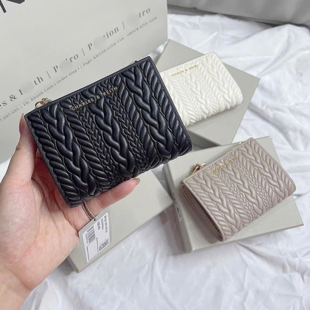 Ví nữ, ví gập c..n..k vân da nổi đựng thẻ card full box chuẩn đẹp - Lucky9store