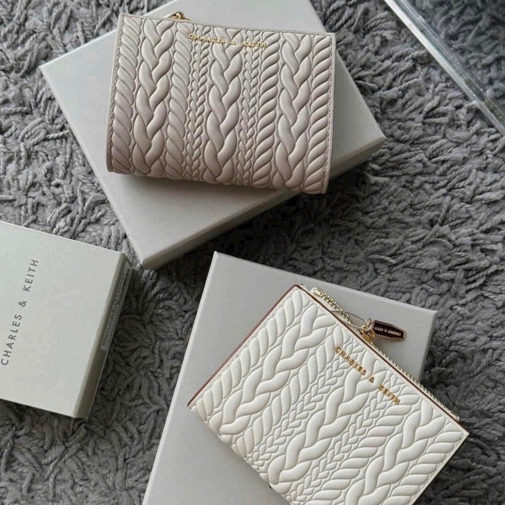 Ví nữ, ví gập c..n..k vân da nổi đựng thẻ card full box chuẩn đẹp - Lucky9store