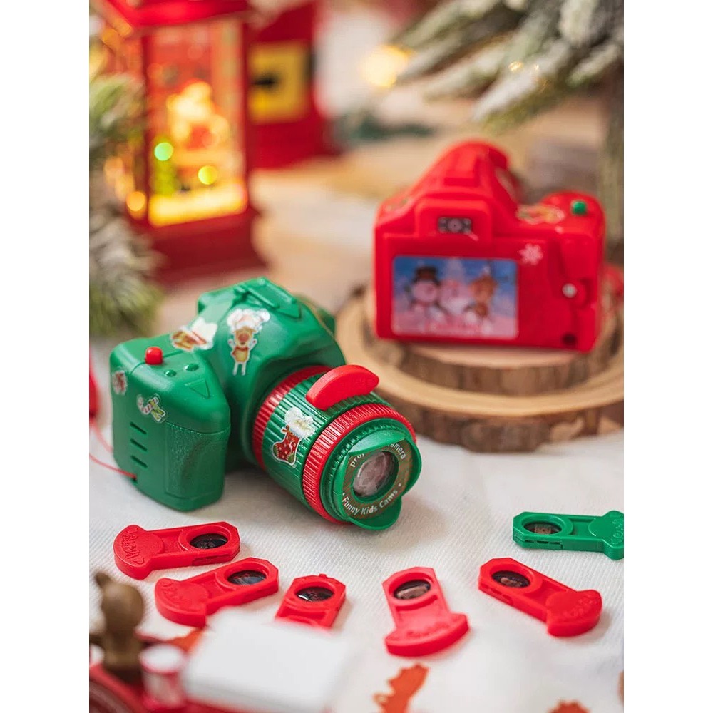 Máy ảnh Noel cho bé Hapi Toys - Đèn pin chiếu hình giáng sinh Quà Tặng cho bé 1-3 tuổi hot 2024