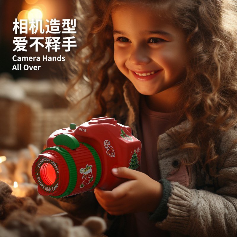 Máy ảnh Noel cho bé Hapi Toys - Đèn pin chiếu hình giáng sinh Quà Tặng cho bé 1-3 tuổi hot 2024