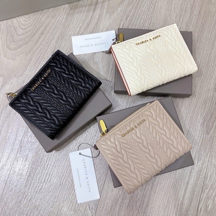 Ví nữ, ví gập c..n..k vân da nổi đựng thẻ card full box chuẩn đẹp - Lucky9store