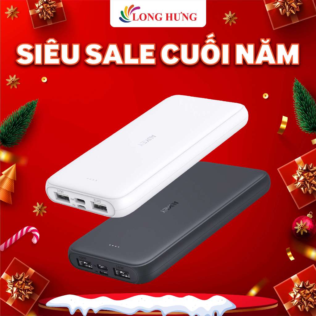Sạc dự phòng Aukey Basix Sim II 10000mAh PB-N99 - Hàng chính hãng