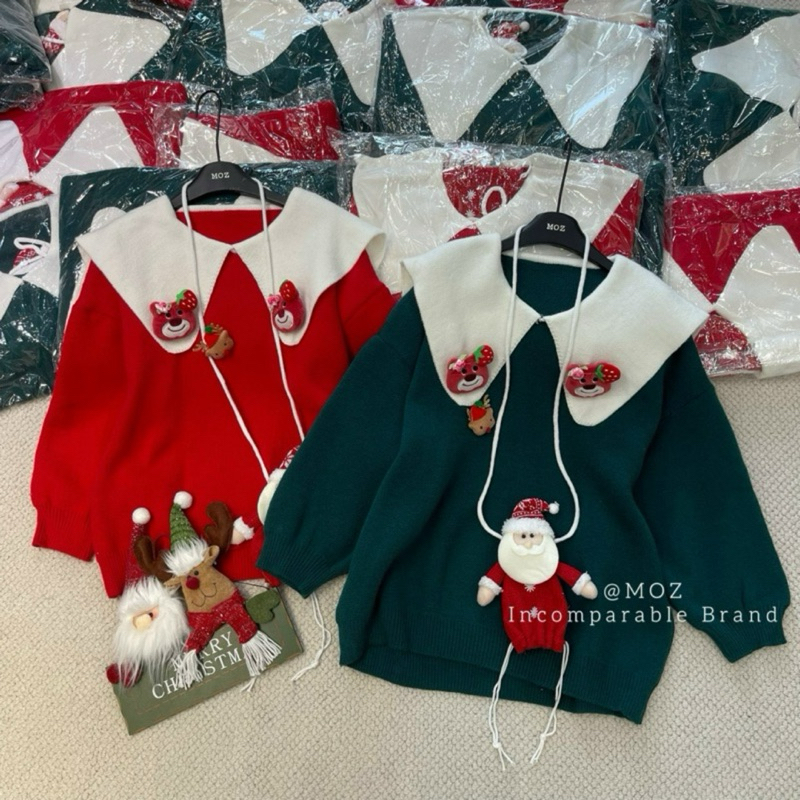 Áo len Gấu Dâu kèm túi noe