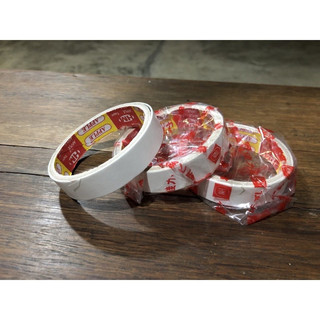 1Cuộn băng dính trắng 2 mặt chiều rộng cỡ 1cm,1.5cm,2cm