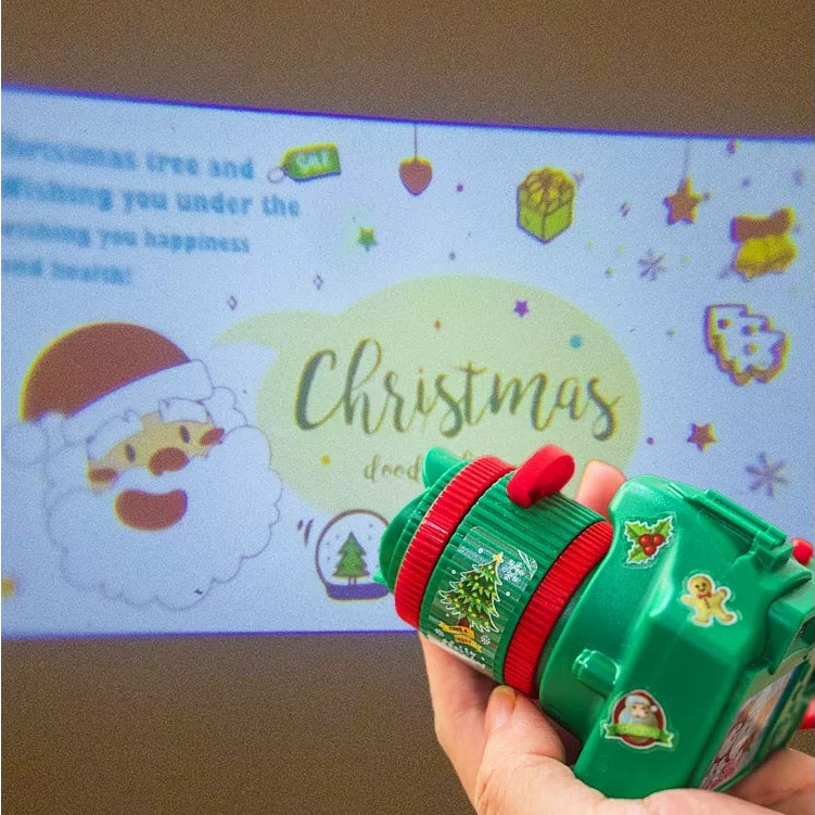 Máy ảnh Noel cho bé Hapi Toys - Đèn pin chiếu hình giáng sinh Quà Tặng cho bé 1-3 tuổi hot 2024