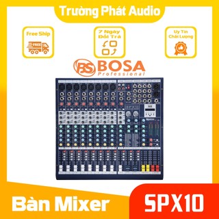 Hàng chính hãng mixer bosa spx10 hỗ trợ bluetooth usb, ,cổng nết nối đa dạng 2line effect độc lập