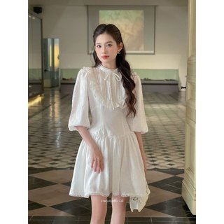 Váy trắng xoè bèo cổ tiểu thư MAVEN DRESS - COQUI