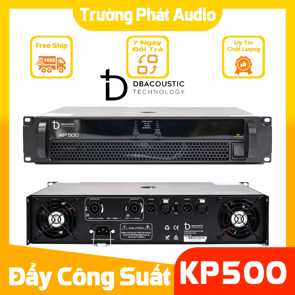 Đẩy Công Suất dBacoustic KP500,đẩy công suất 2 kênh,main 2 kênh