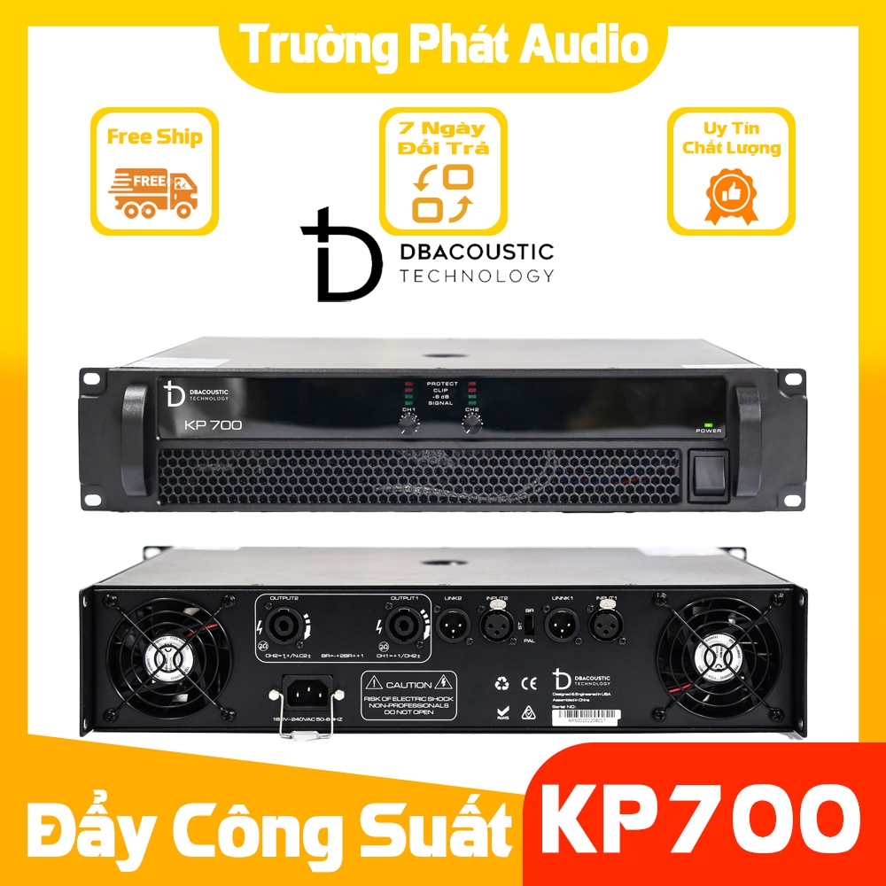 Đẩy công suất dBacoustic KP700,đẩy công suất 2 kênh,main 2 kênh