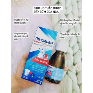 Siro lo.ng đ.ờm Lazolvan Nga 100ml