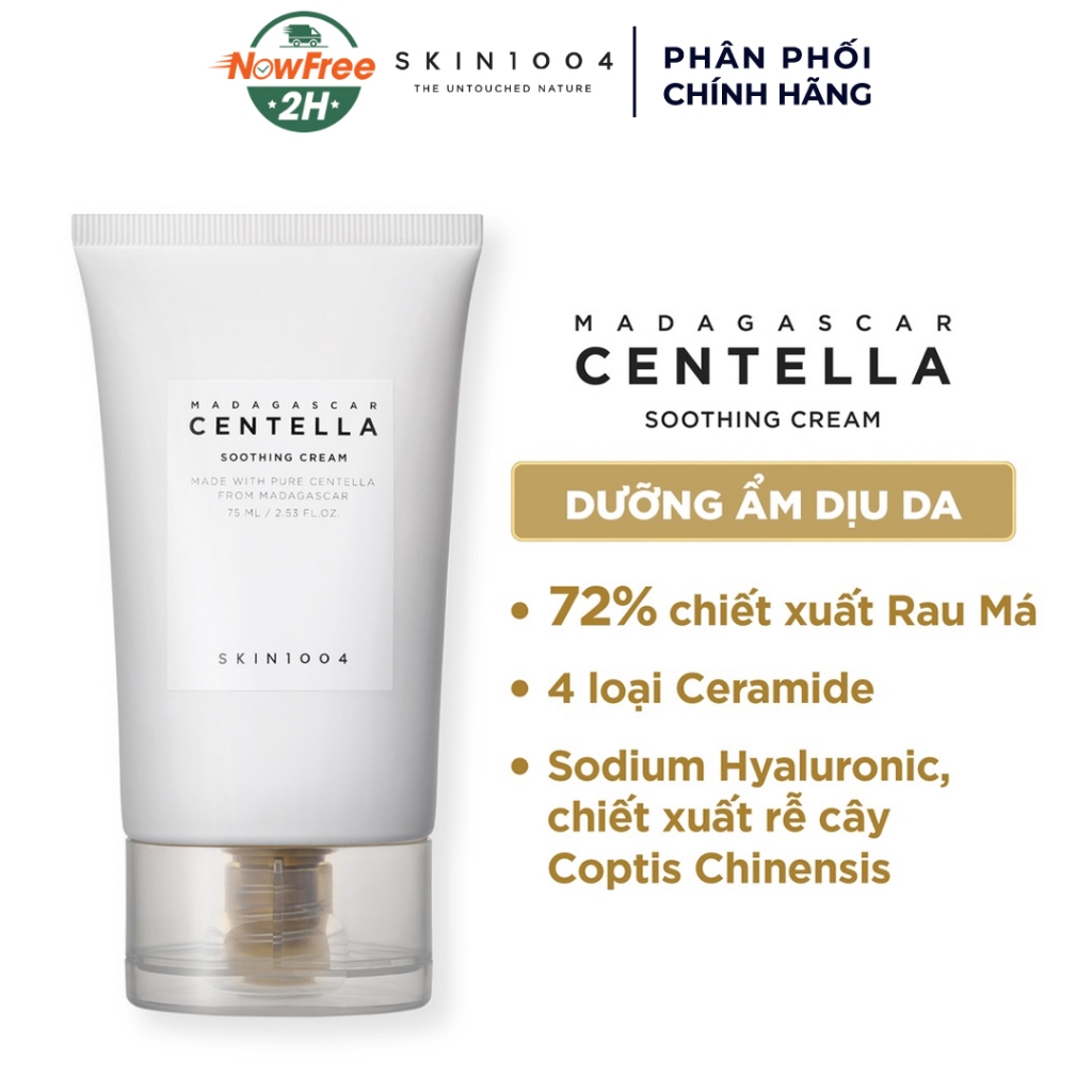 Kem Dưỡng Ẩm Da Rau Má Skin1004 Madagascar Centella 75ml giúp phục hồi da, giảm mụn hiệu quả