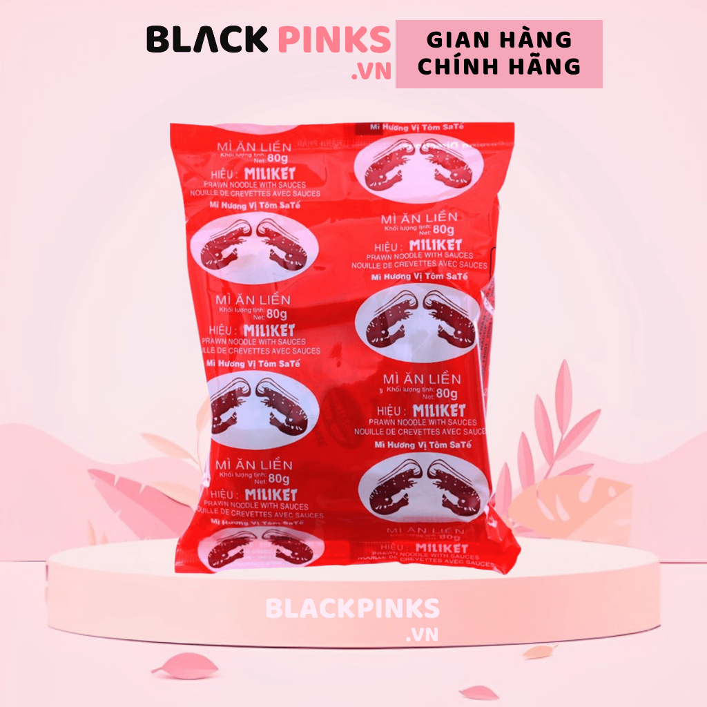 Mì tôm sa tế Miliket gói 80g