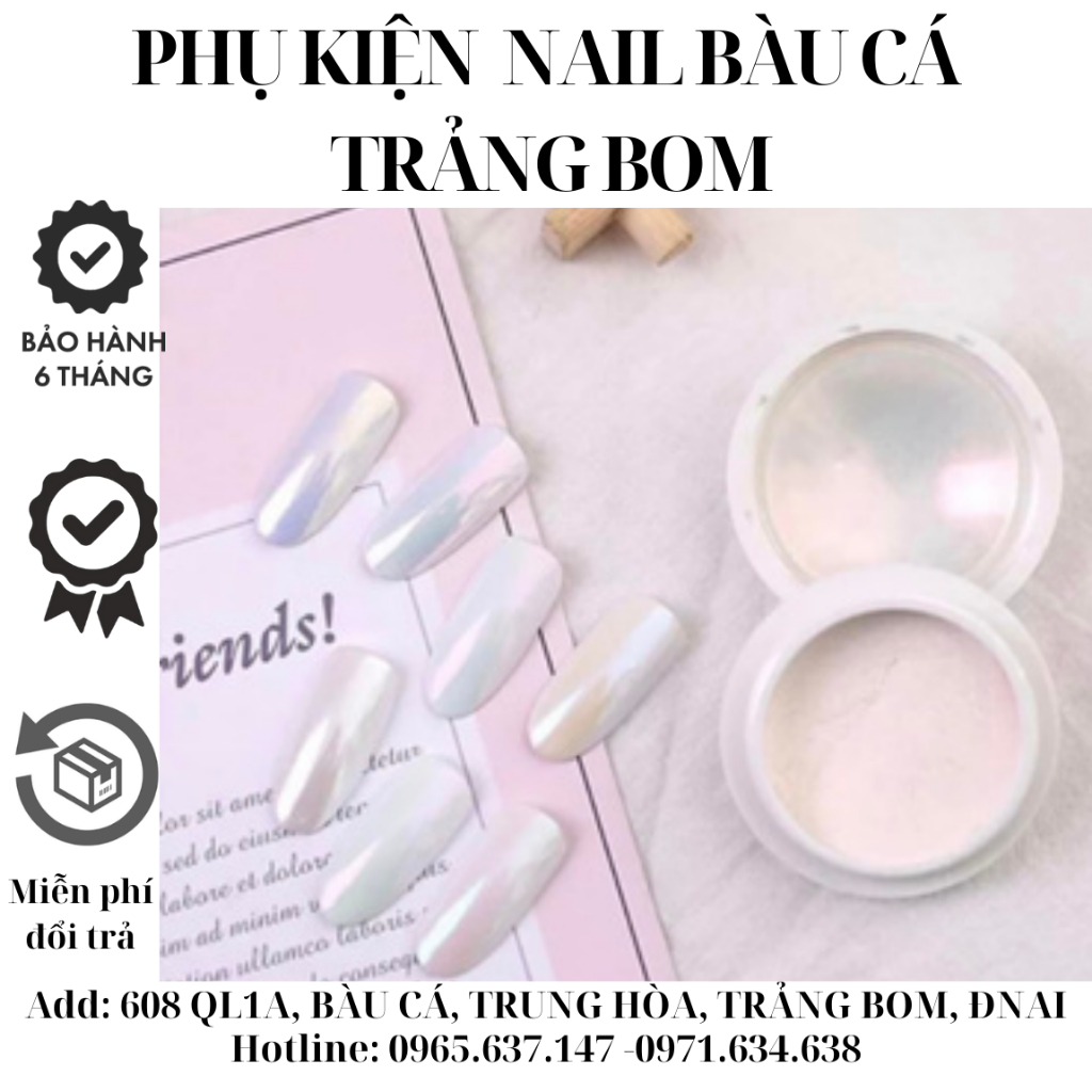 Bột Tráng Gương Ánh Ngọc Trai Siêu Sáng 1 Hũ Kèm Cọ Tán