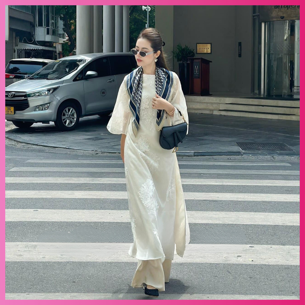 Áo dài cách tân, áo dài dáng suông 4 tà 2 lớp chất Thi Thư chất  tơ thêu cao cấp, phù hợp lễ tết, đi làm, lễ hội