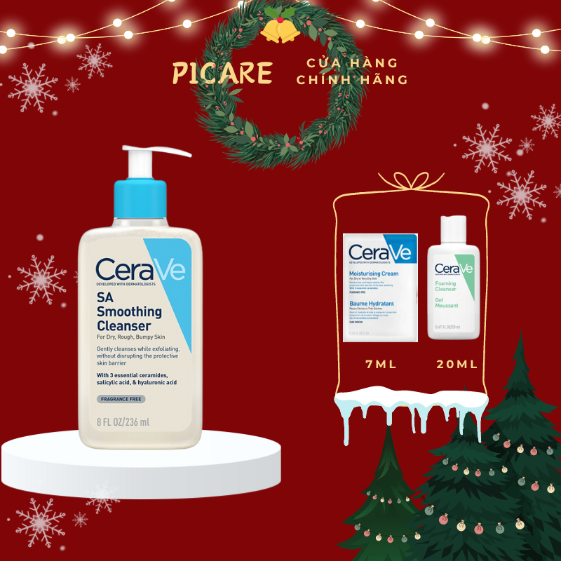Sữa rửa mặt Cerave giúp làm sạch sâu dịu nhẹ CeraVe SA Smoothing Cleanser 236ml