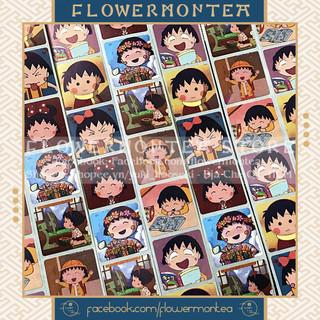 (02) Set 90 Sticker Vuông - Chibi Maruko-Chan | Nhóc Maruko