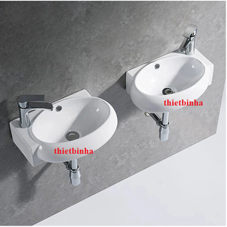 Chậu Lavabo Góc siêu nhỏ, Lavabo y tế, Lavabo Góc mini đặt bàn hoặc treo tường