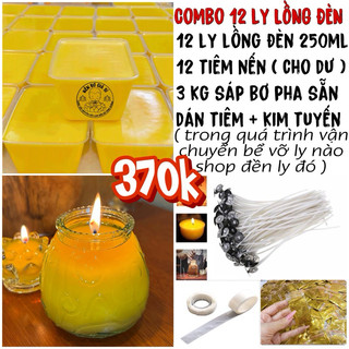 Combo 12 ly lồng đèn ( kèm văn khấn cúng dường )