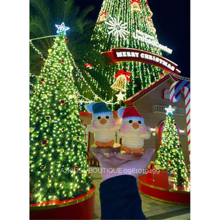[Có sẵn] Chú vịt bằng len handmade đội mũ Noel dễ thương