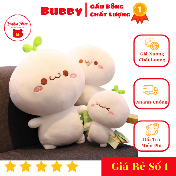 Gấu Bông Rau Mầm Thú Bông 💚FREESHIP💚 Cho Bé Siêu Mềm Mịn Siêu Cute Mầm Cây Dễ Thương Chất Nhung Co Dãn 4 Chiều Size 35cm