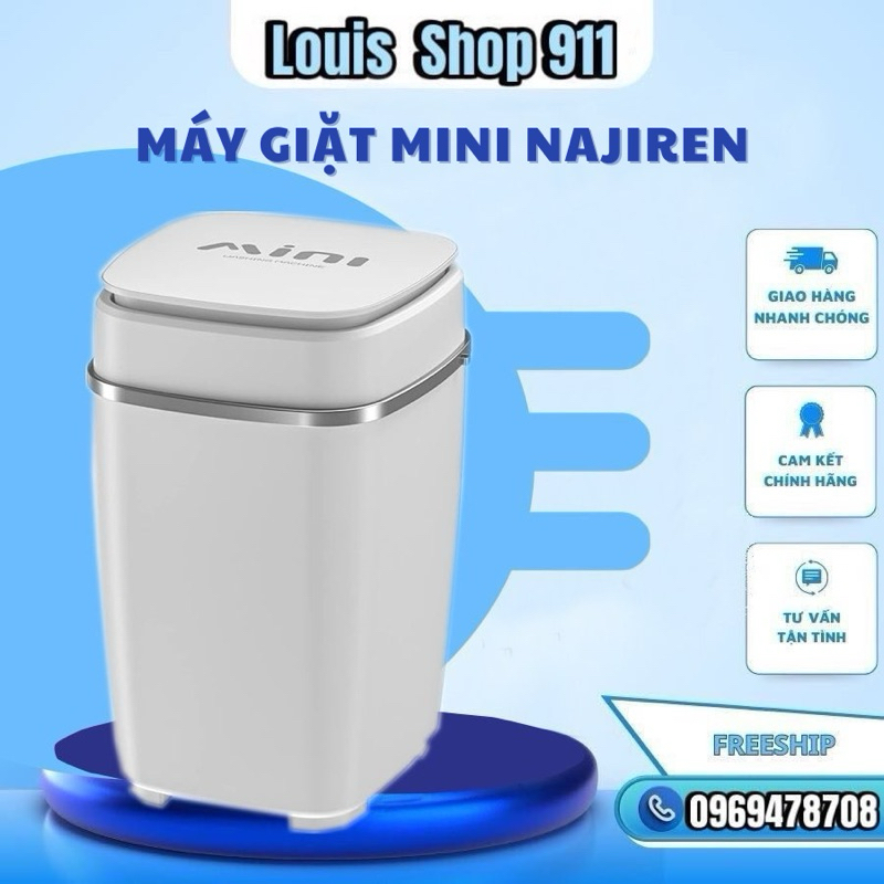 Máy giặt MINI Najiren , giặt quần áo ,vắt ,hẹn giờ - bảo hành 12 tháng