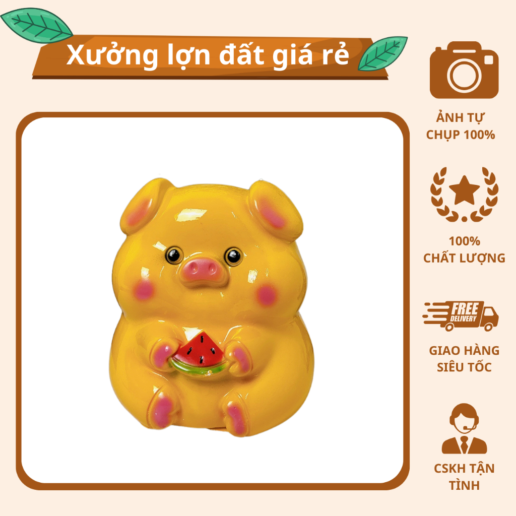Heo đất ĂN DƯA HẤU, heo đất tiết kiệm - Xưởng Lợn Đất XLD16