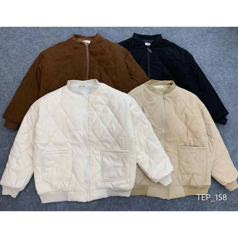 ÁO KHOÁC BOMBER TRẦN TRÁM TRƠN BASIC AKBTTT