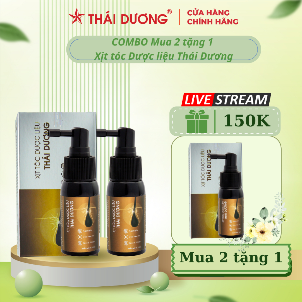 Xịt tóc Thái Dương (hộp 1 lọ 30ml) kèm quà tặng