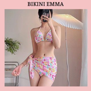 Bộ đồ bơi 3 món hoa nhí emma chất nhún co giãn hàng qccc