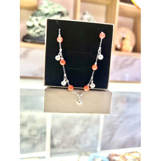 Lắc tay lắc chân nữ đá Ngọc nam hồng-Lắc tay vòng chuỗi tay đá phong thuỷ tài lộc Gia An