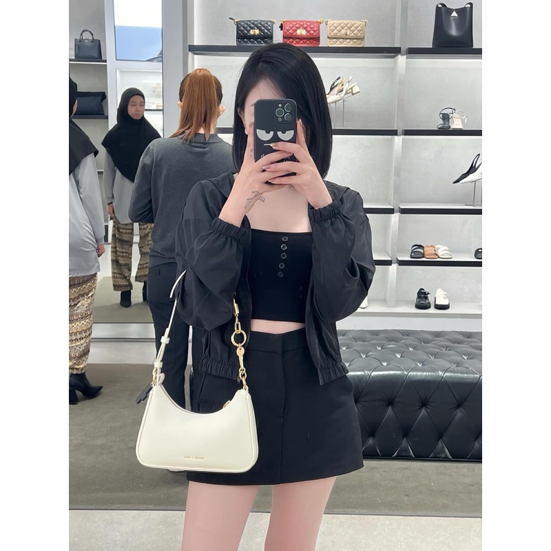 |nhymbagnwallet| Túi đeo vai dây phối ổ khoá lạ mắt