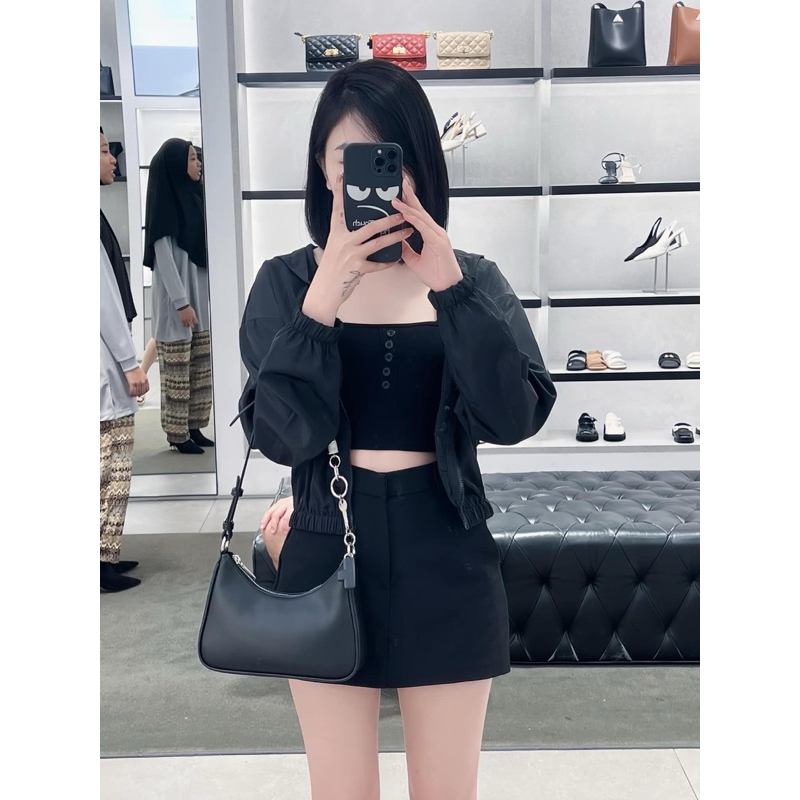 |nhymbagnwallet| Túi đeo vai dây phối ổ khoá lạ mắt