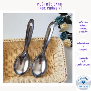 Muôi múc canh inox chống rỉ, muôi múc canh inox loại dày đẹp