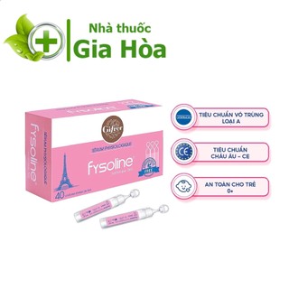 Fysoline Isotonic (Fysoline hồng) -  Nước muối sinh lý nhỏ rửa sạch mắt mũi cho bé (Nhập khẩu Pháp)