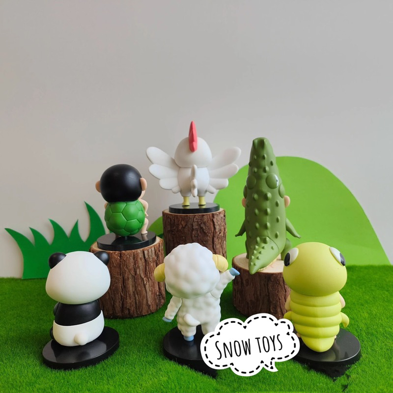 Mô hình Shin Cậu bé bút chì Shinnosuke - Shinchan Cosplay gà cá sấu rùa cừu sâu gấu trúc - Shin động vật - 8~12cm